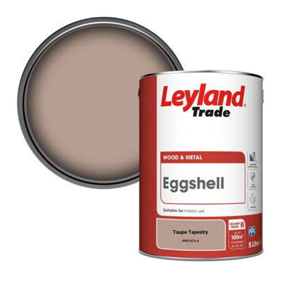Leyland Trade Wood & Metal Eggshell Paint Taupe Tapestry (PPG1072-4) 5L