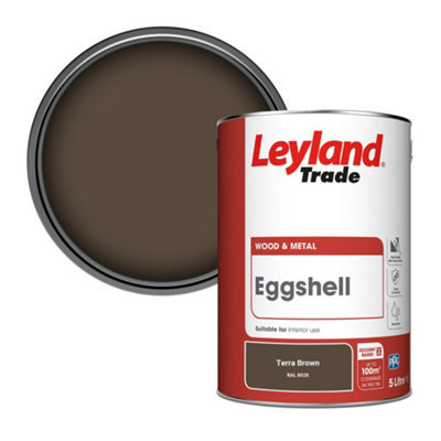 Leyland Trade Wood & Metal Eggshell Paint Terra Brown (RAL 8028) 5L