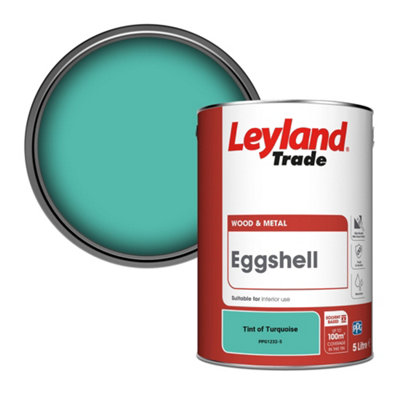 Leyland Trade Wood & Metal Eggshell Paint Tint of Turquoise (PPG1232-5) 5L