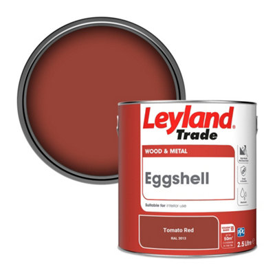 Leyland Trade Wood & Metal Eggshell Paint Tomato Red (RAL 3013) 2.5L