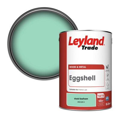 Leyland Trade Wood & Metal Eggshell Paint Vivid Seafoam (PPG1229-3) 5L
