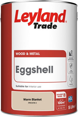Leyland Trade Wood & Metal Eggshell Paint Warm Blanket (PPG1078-3) 5L