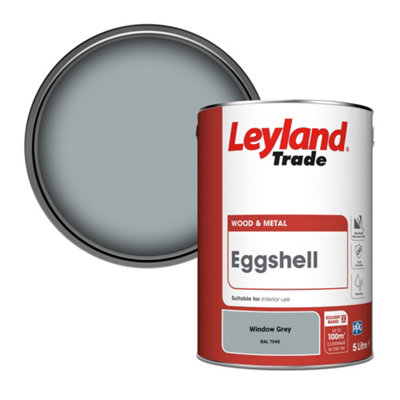Leyland Trade Wood & Metal Eggshell Paint Window Grey (RAL 7040) 5L
