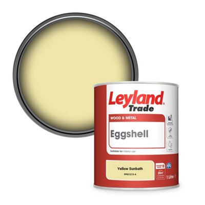 Leyland Trade Wood & Metal Eggshell Paint Yellow Sunbath (PPG1213-4) 1L