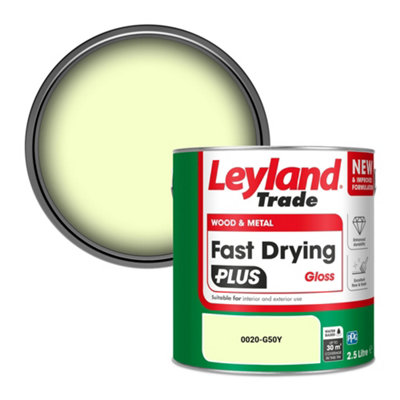 Leyland Trade Wood & Metal Fast Drying PLUS Gloss Paint (0020-G50Y) 2.5L