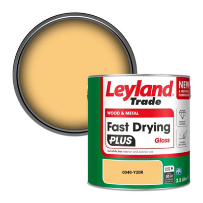 Leyland Trade Wood & Metal Fast Drying PLUS Gloss Paint (0040-Y20R) 2.5L