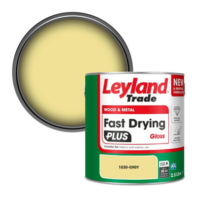 Leyland Trade Wood & Metal Fast Drying PLUS Gloss Paint (1030-G90Y) 2.5L