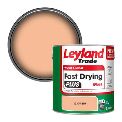 Leyland Trade Wood & Metal Fast Drying PLUS Gloss Paint (1030-Y60R) 2.5L