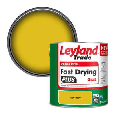 Leyland Trade Wood & Metal Fast Drying PLUS Gloss Paint (1080-G90Y) 2.5L