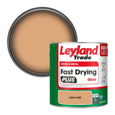 Leyland Trade Wood & Metal Fast Drying PLUS Gloss Paint (2030-Y40R) 2.5L