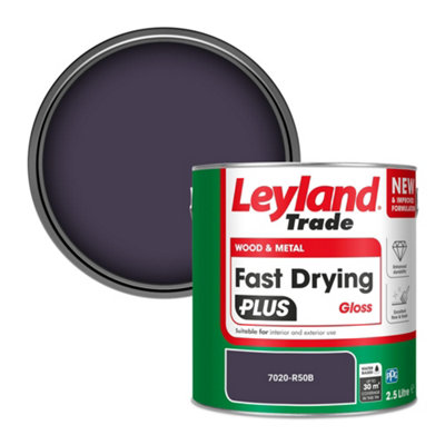 Leyland Trade Wood & Metal Fast Drying PLUS Gloss Paint (7020-R50B) 2.5L