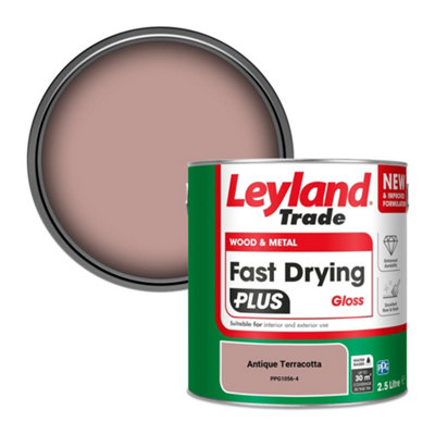 Leyland Trade Wood & Metal Fast Drying PLUS Gloss Paint Antique Terracotta (PPG1056-4) 2.5L