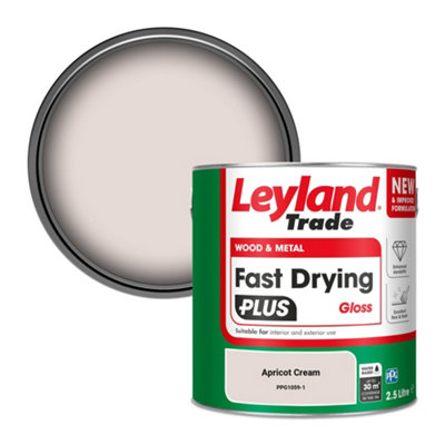 Leyland Trade Wood & Metal Fast Drying PLUS Gloss Paint Apricot Cream (PPG1059-1) 2.5L