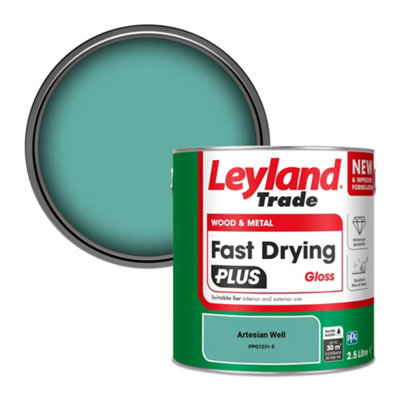 Leyland Trade Wood & Metal Fast Drying PLUS Gloss Paint Artesian Well (PPG1231-5) 2.5L