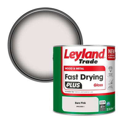 Leyland Trade Wood & Metal Fast Drying PLUS Gloss Paint Bare Pink (PPG1050-1) 2.5L