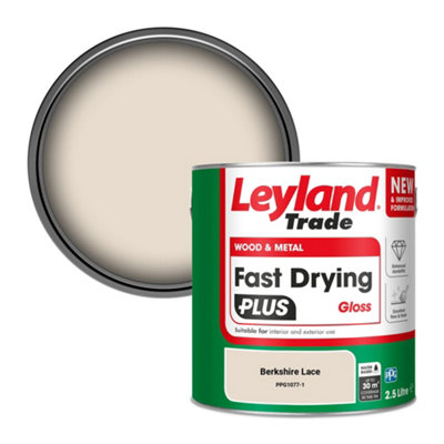 Leyland Trade Wood & Metal Fast Drying PLUS Gloss Paint Berkshire Lace (PPG1077-1) 2.5L
