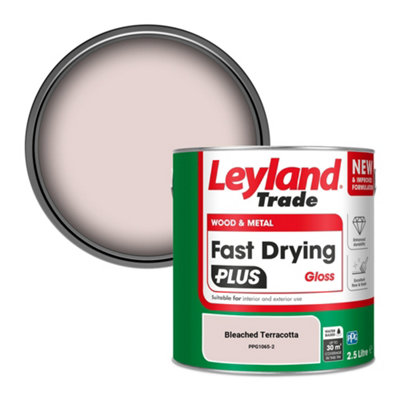 Leyland Trade Wood & Metal Fast Drying PLUS Gloss Paint Bleached Terracotta (PPG1065-2) 2.5L