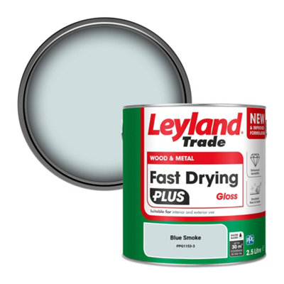 Leyland Trade Wood & Metal Fast Drying PLUS Gloss Paint Blue Smoke (PPG1153-3) 2.5L