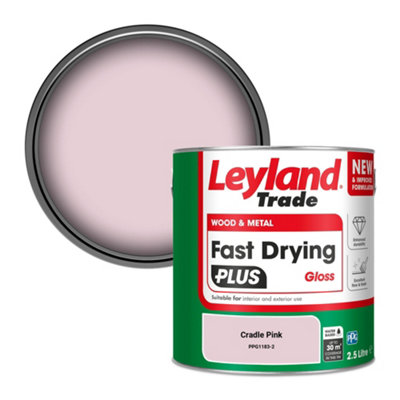 Leyland Trade Wood & Metal Fast Drying PLUS Gloss Paint Cradle Pink (PPG1183-2) 2.5L