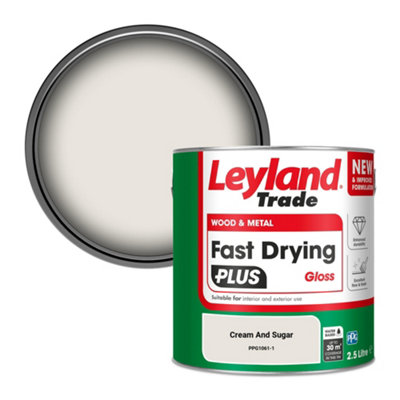 Leyland Trade Wood & Metal Fast Drying PLUS Gloss Paint Cream And Sugar (PPG1061-1) 2.5L
