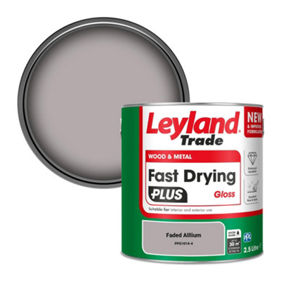 Leyland Trade Wood & Metal Fast Drying PLUS Gloss Paint Faded Alllium (PPG1014-4) 2.5L