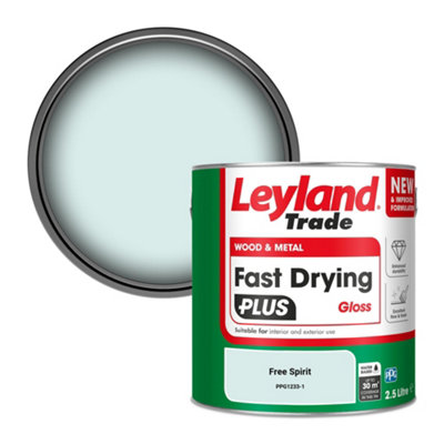 Leyland Trade Wood & Metal Fast Drying PLUS Gloss Paint Free Spirit (PPG1233-1) 2.5L