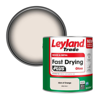 Leyland Trade Wood & Metal Fast Drying PLUS Gloss Paint Hint of Orange (PPG1192-1) 2.5L