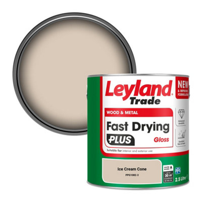 Leyland Trade Wood & Metal Fast Drying PLUS Gloss Paint Ice Cream Cone (PPG1082-3) 2.5L