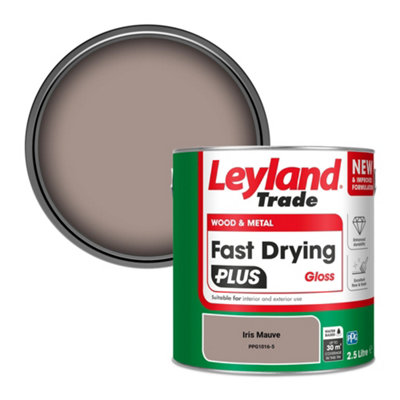 Leyland Trade Wood & Metal Fast Drying PLUS Gloss Paint Iris Mauve (PPG1016-5) 2.5L
