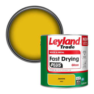 Leyland Trade Wood & Metal Fast Drying PLUS Gloss Paint Jasmine (10E53) 2.5L