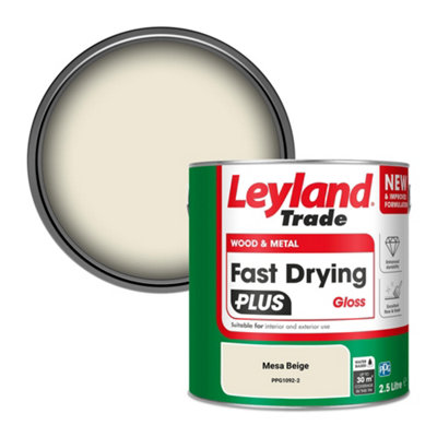 Leyland Trade Wood & Metal Fast Drying PLUS Gloss Paint Mesa Beige (PPG1092-2) 2.5L