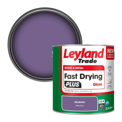 Leyland Trade Wood & Metal Fast Drying PLUS Gloss Paint Mirabella (PPG1176-6) 2.5L