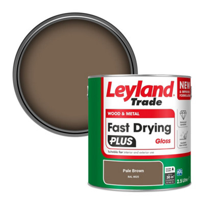 Leyland Trade Wood & Metal Fast Drying PLUS Gloss Paint Pale Brown (RAL ...