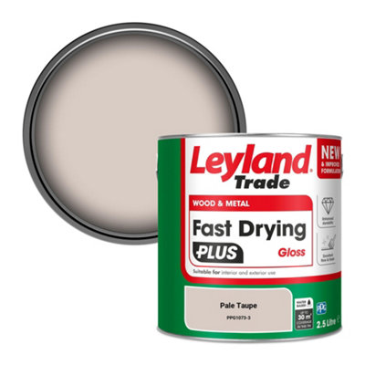 Leyland Trade Wood & Metal Fast Drying PLUS Gloss Paint Pale Taupe (PPG1073-3) 2.5L