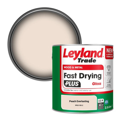 Leyland Trade Wood & Metal Fast Drying PLUS Gloss Paint Peach Everlasting (PPG1195-2) 2.5L