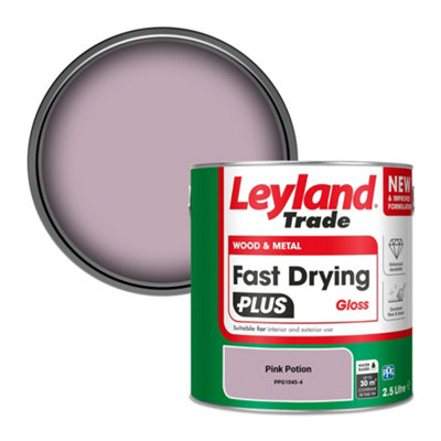 Leyland Trade Wood & Metal Fast Drying PLUS Gloss Paint Pink Potion (PPG1045-4) 2.5L