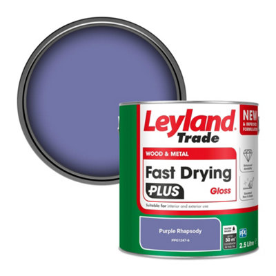 Leyland Trade Wood & Metal Fast Drying PLUS Gloss Paint Purple Rhapsody ...