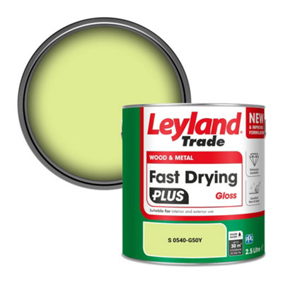 Leyland Trade Wood & Metal Fast Drying PLUS Gloss Paint (S 0540-G50Y) 2.5L
