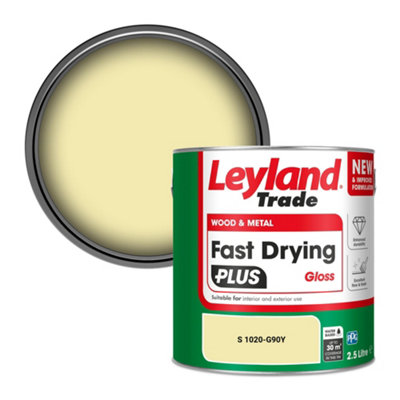 Leyland Trade Wood & Metal Fast Drying PLUS Gloss Paint (S 1020-G90Y) 2.5L