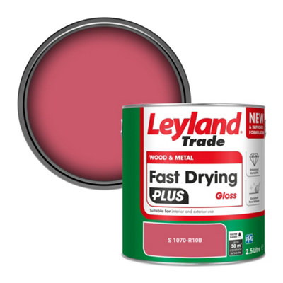 Leyland Trade Wood & Metal Fast Drying PLUS Gloss Paint (S 1070-R10B) 2.5L