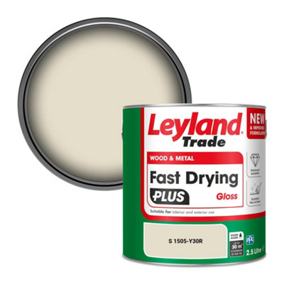 Leyland Trade Wood & Metal Fast Drying PLUS Gloss Paint (S 1505-Y30R) 2.5L