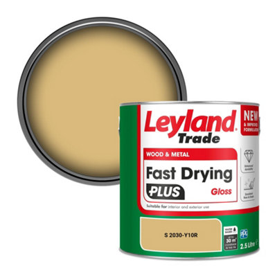 Leyland Trade Wood & Metal Fast Drying PLUS Gloss Paint (S 2030-Y10R) 2.5L