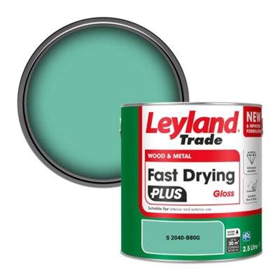 Leyland Trade Wood & Metal Fast Drying PLUS Gloss Paint (S 2040-B80G) 2.5L