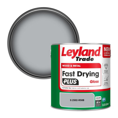Leyland Trade Wood & Metal Fast Drying PLUS Gloss Paint (S 2502-R50B) 2.5L