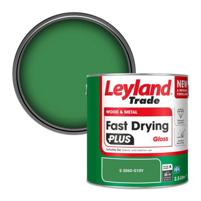 Leyland Trade Wood & Metal Fast Drying PLUS Gloss Paint (S 3060-G10Y) 2.5L