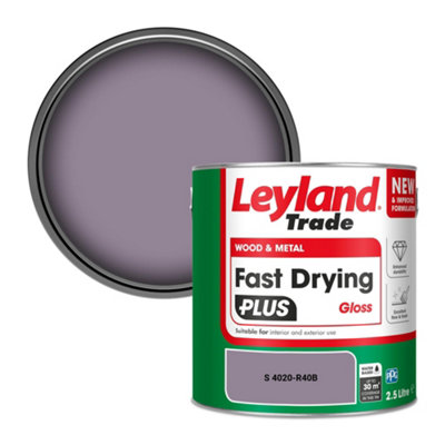 Leyland Trade Wood & Metal Fast Drying PLUS Gloss Paint (S 4020-R40B) 2.5L