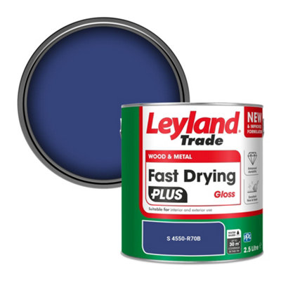 Leyland Trade Wood & Metal Fast Drying PLUS Gloss Paint (S 4550-R70B) 2.5L