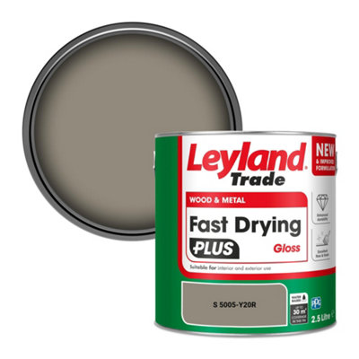 Leyland Trade Wood & Metal Fast Drying PLUS Gloss Paint (S 5005-Y20R) 2.5L