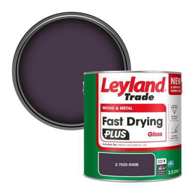 Leyland Trade Wood & Metal Fast Drying PLUS Gloss Paint (S 7020-R40B) 2.5L