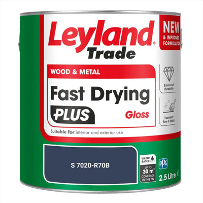 LEYLAND TRADE WOOD & METAL FAST DRYING PLUS GLOSS PAINT (S 7020-R70B) 2.5L